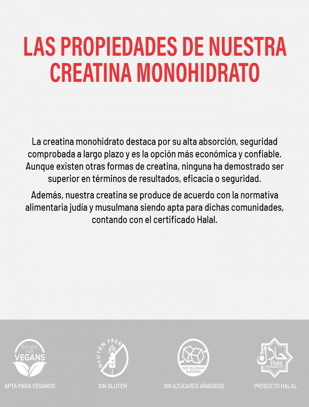 CREATINE MONOHYDRATE | 200 gr - 66 tomas