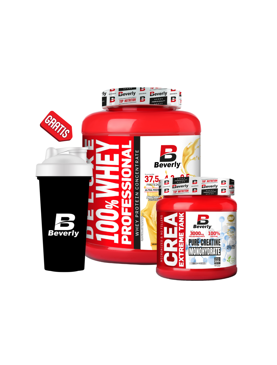 Pack Deluxe whey + Creatina 300g/60 servicios