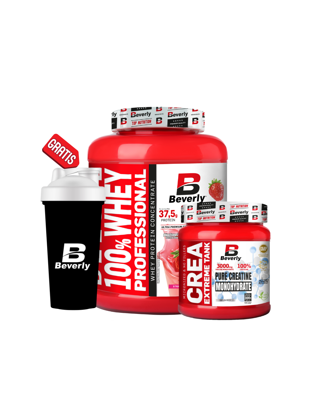 Pack Deluxe whey + Creatina 300g/60 servicios