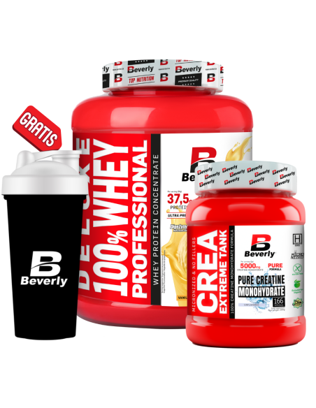Pack Deluxe Whey 2k + creatina monohidrato micronizada 166 servicios