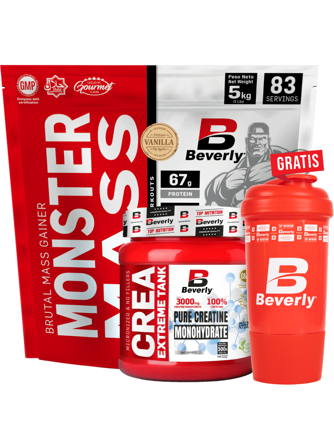 Pack Monster Mass 11libras + creatina 60 servicios - shacker gratis