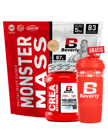 Pack Monster Mass 11libras + creatina 166 servicios - shacker gratis