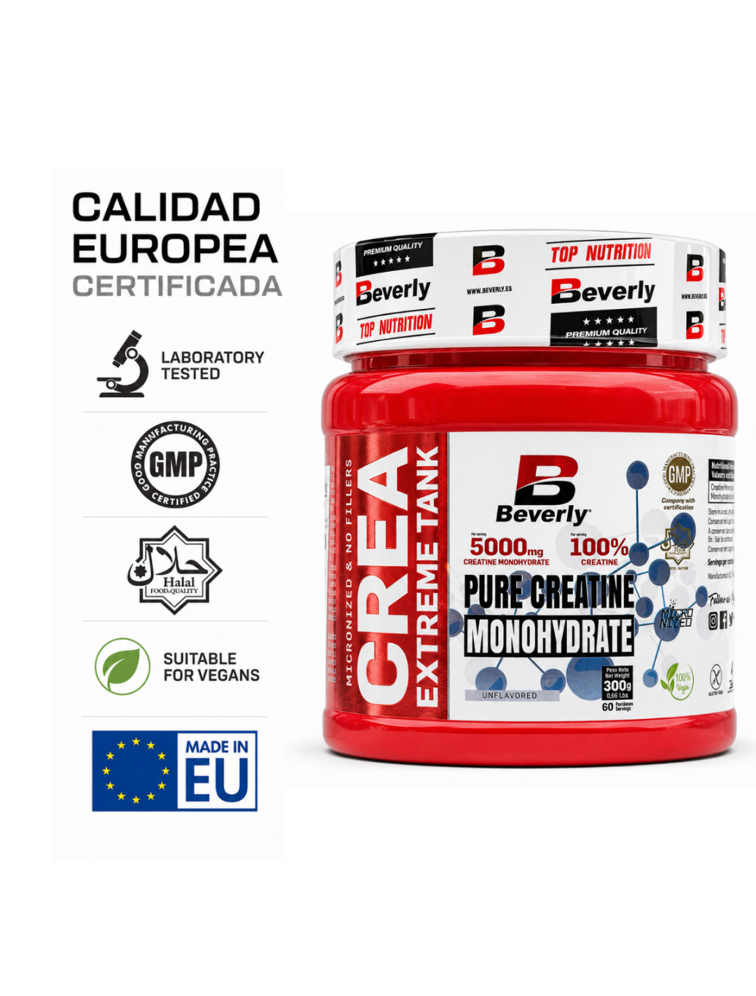 Creatina Monohidrato - 300 g - 60 servicios - Neutro