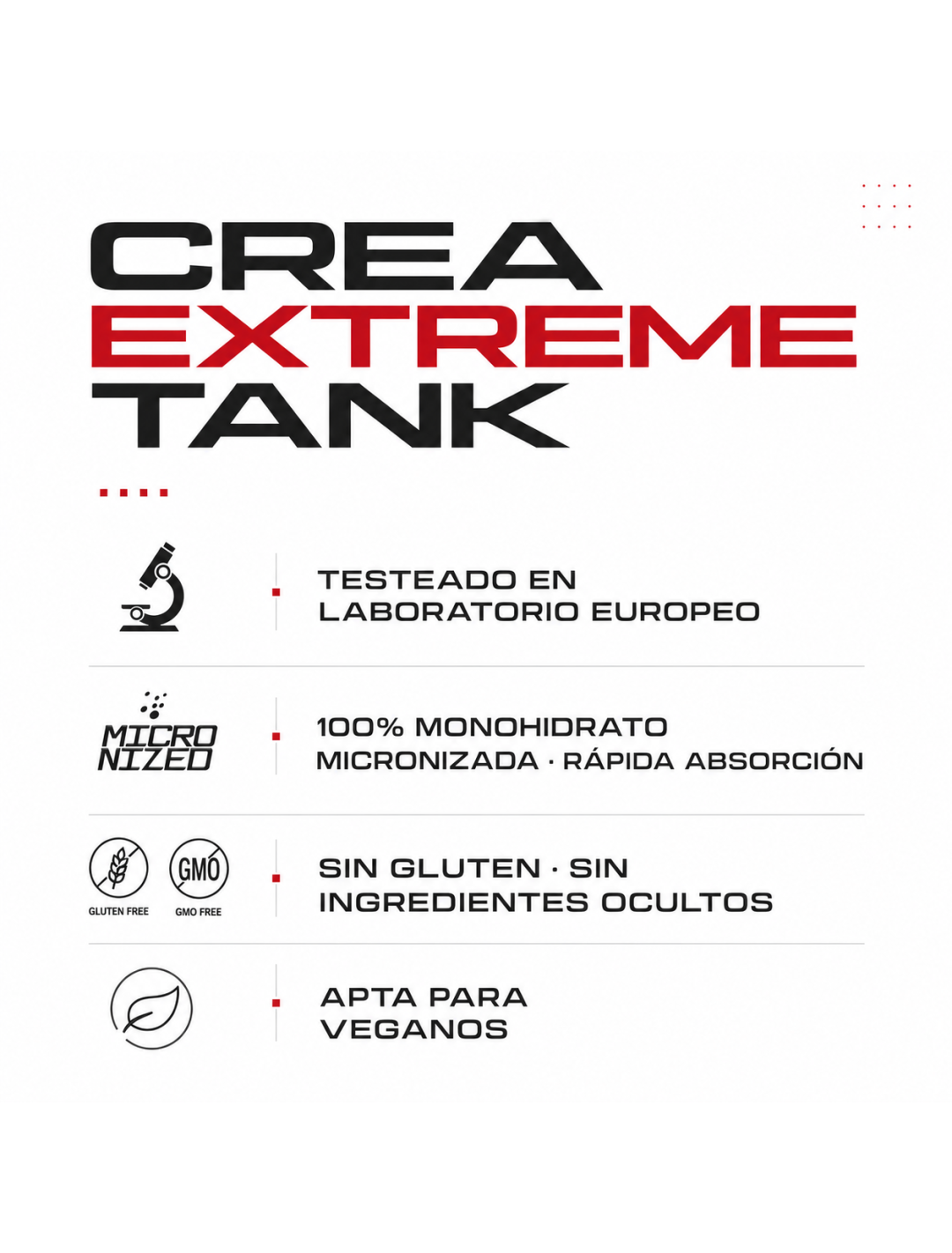 Creatina Monohidrato - 300 g - 60 servicios - Neutro