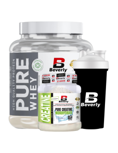 Pack whey pure + creapure 100 servicios + mezclador  de proteína