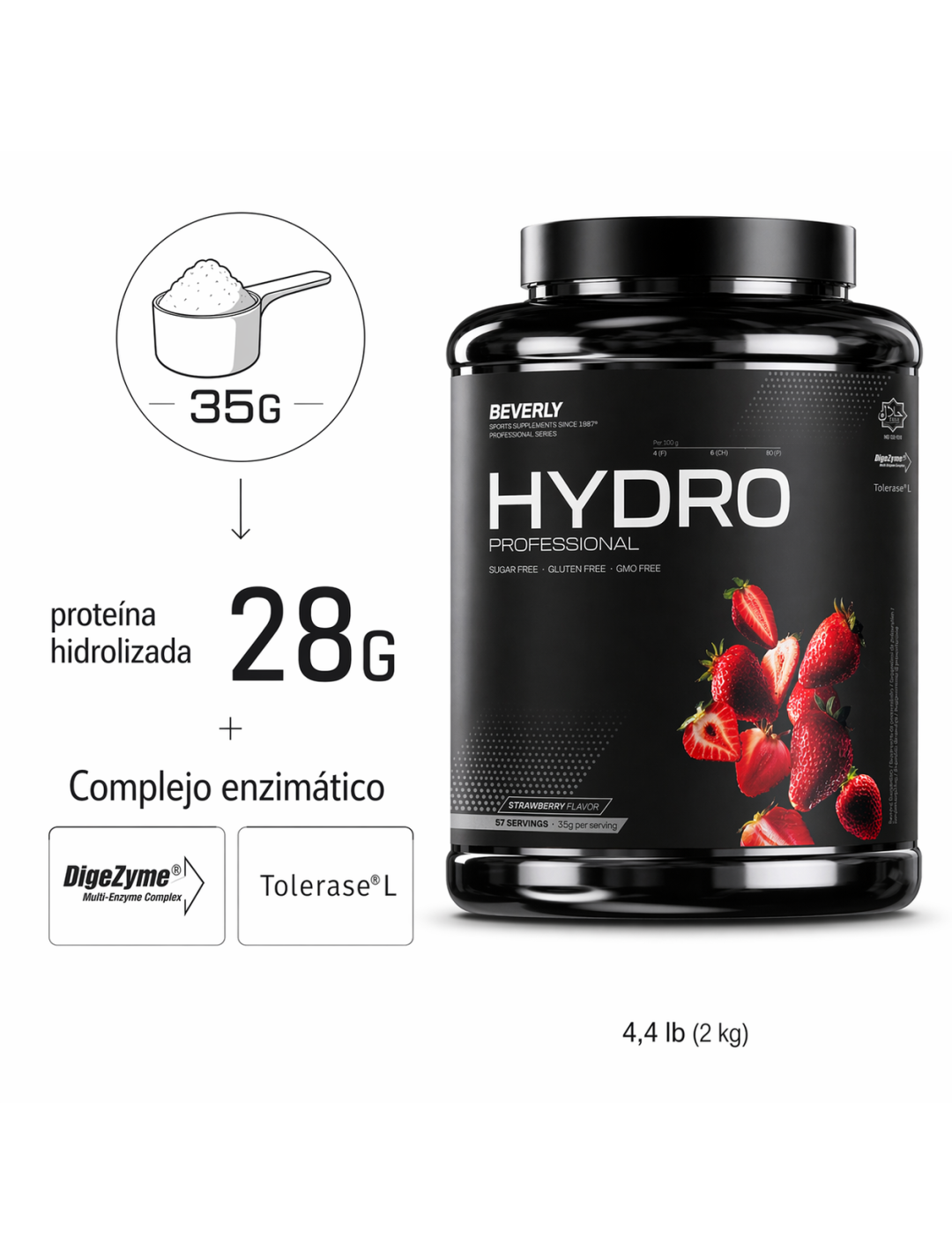 Hydro Protein Professional - 2 Kg - Fresa