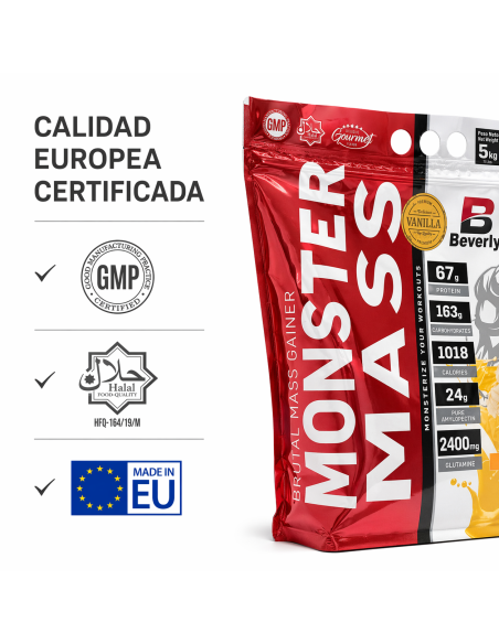 Monster mass 5k /11libras / sabor vainilla