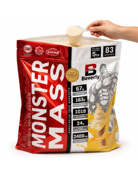 Monster mass 5k /11libras / sabor vainilla