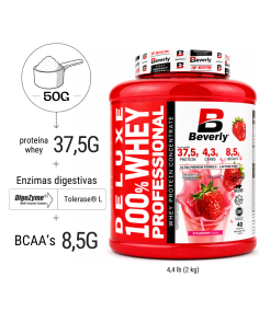 Deluxe whey profesional 2k/4,4libras - fresa 2