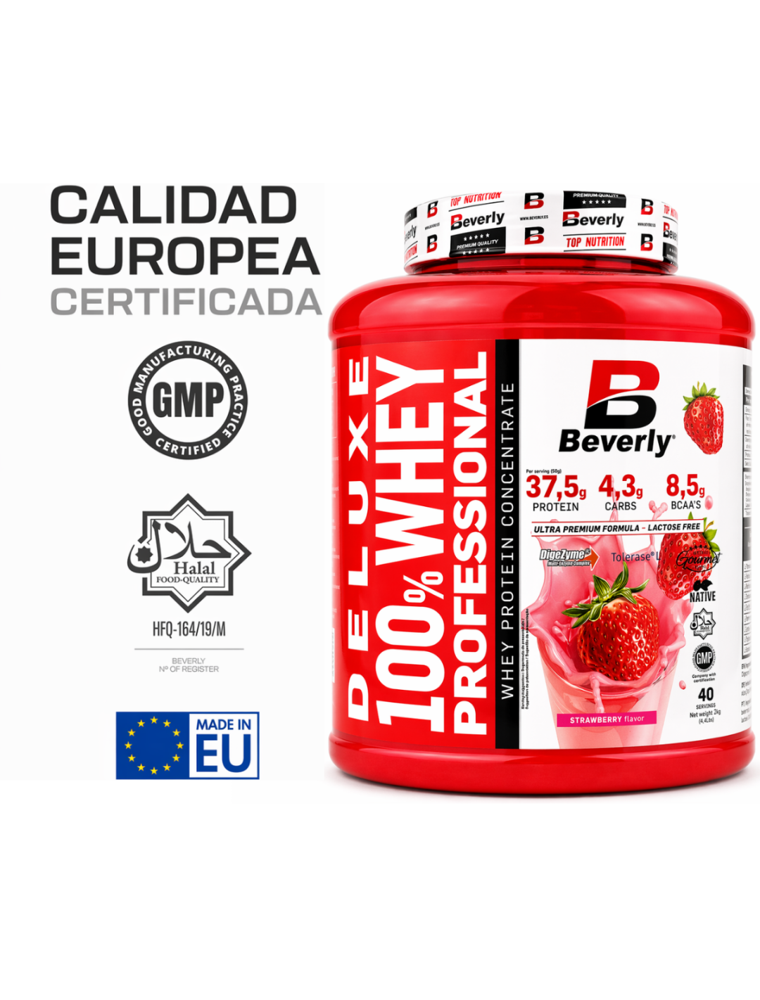 Deluxe whey profesional 2k/4,4libras - fresa