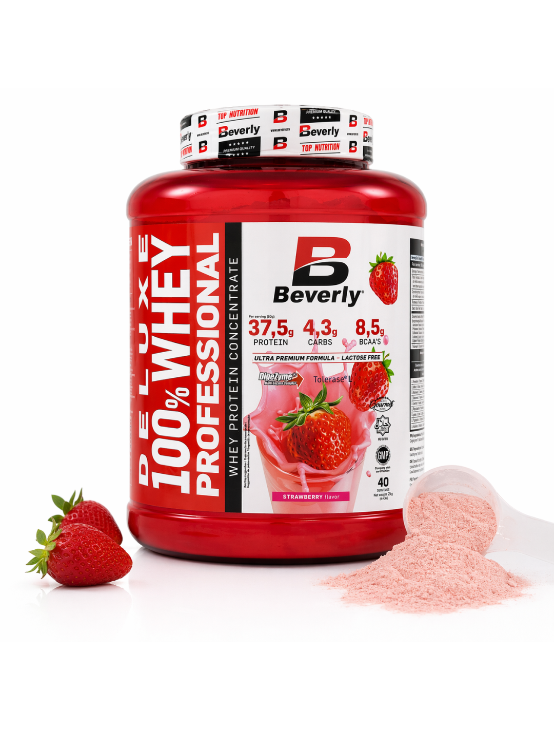 Deluxe whey profesional 2k/4,4libras - fresa