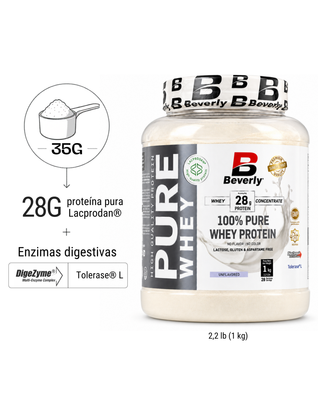 PURE WHEY 1,K/2,2 LIBRAS - SABOR NEUTRO
