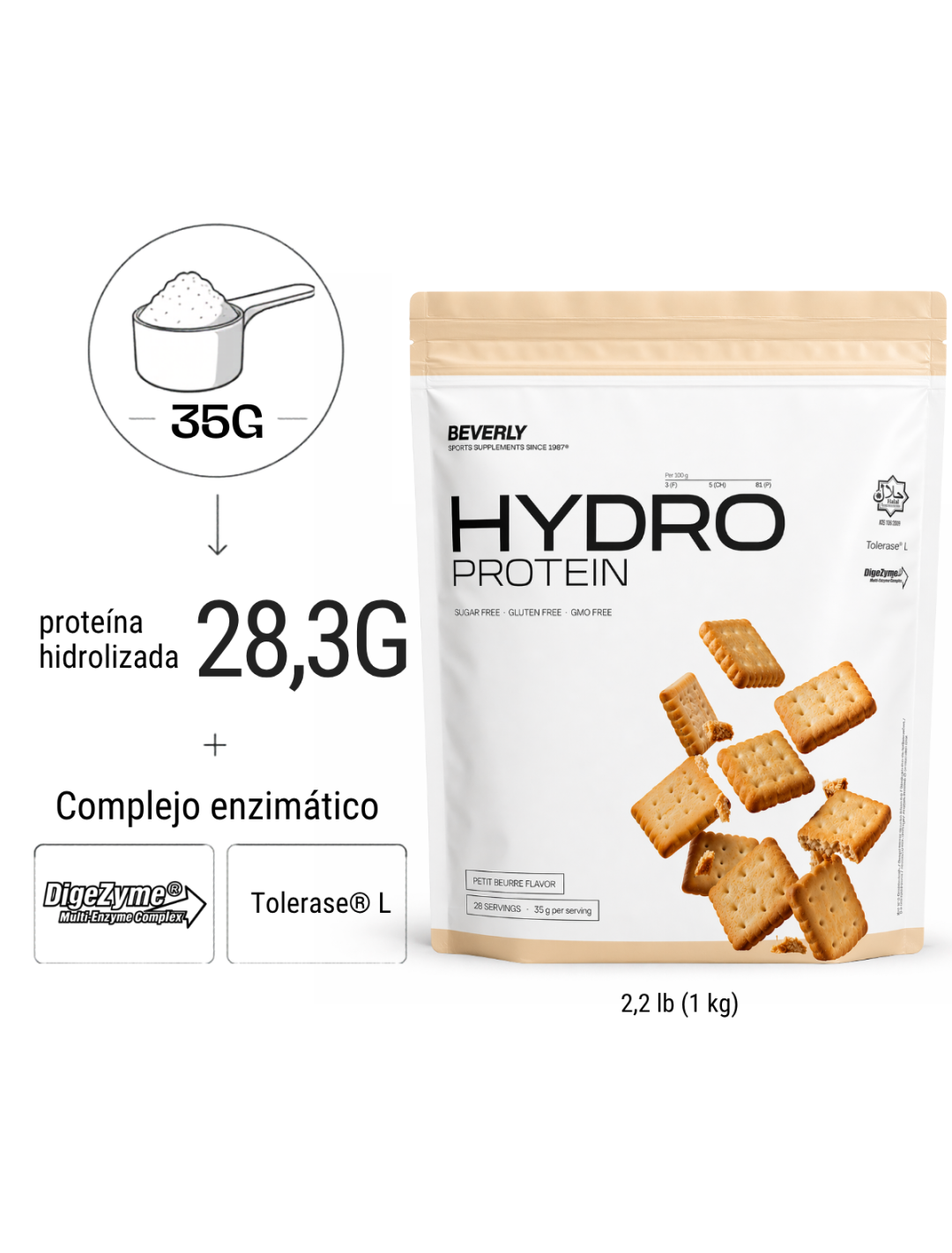 HYDRO PROTEIN 1K/2.2LB - GALLETA MANTEQUILLA