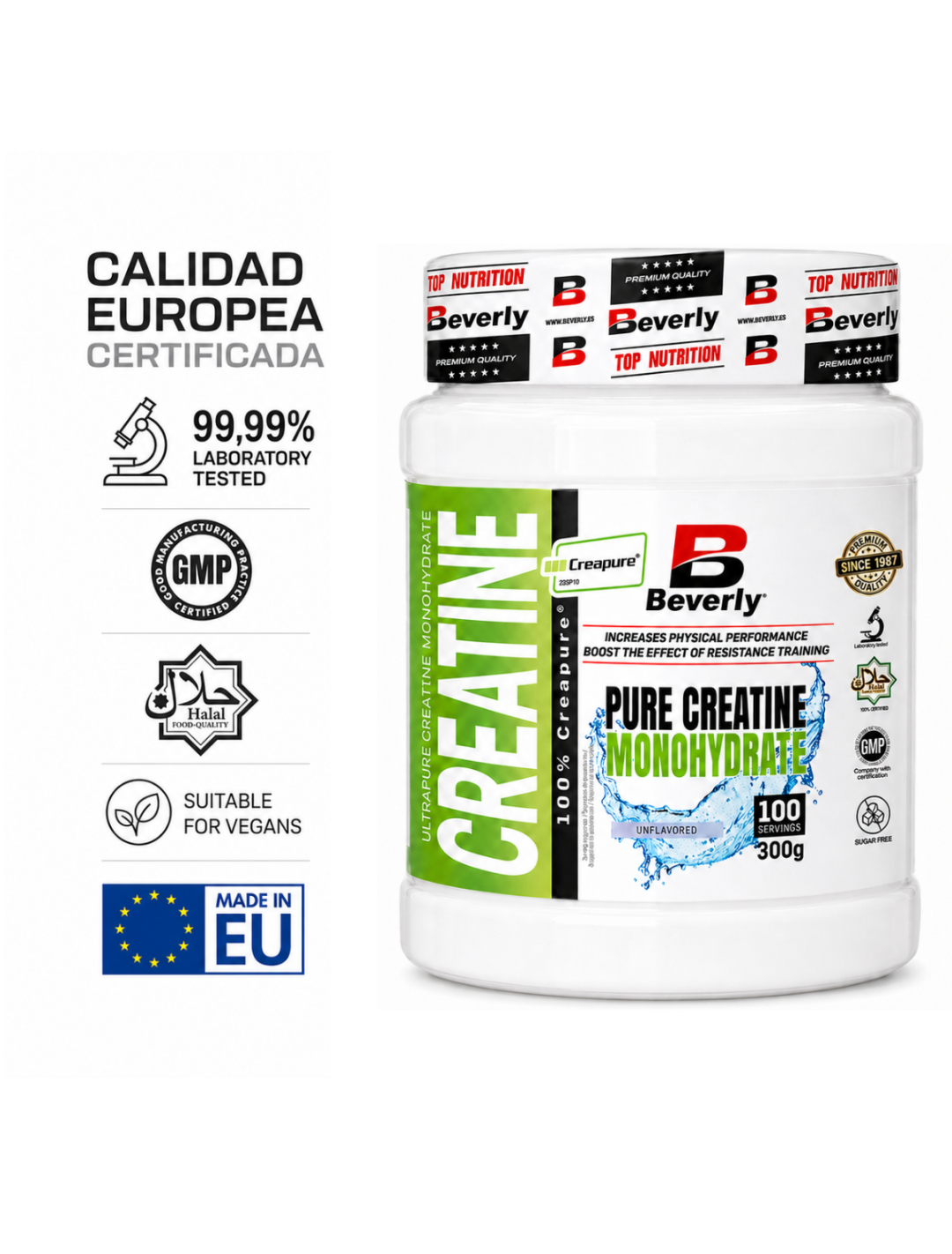 Creatina Monohidrato Creapure® - 300 g - 100 servicios - Neutro