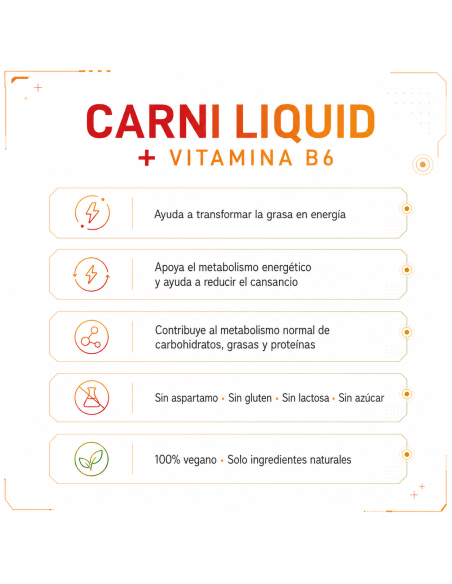 Carni Liquid con Vitamina B6 - 500 ml - Orange