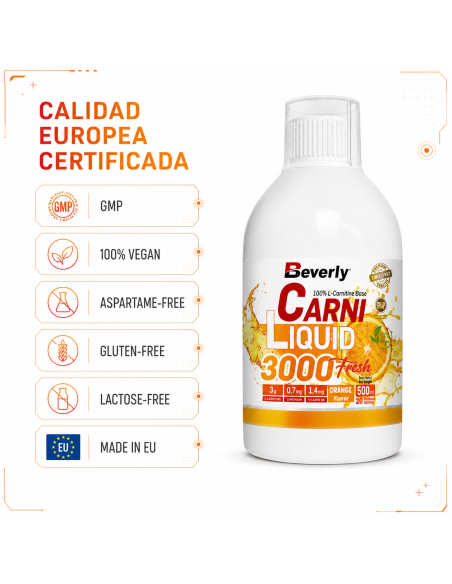 Carni Liquid con Vitamina B6 - 500 ml - Orange