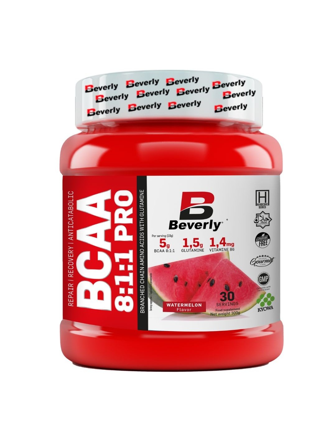 BCAA 8:1:1 + L-Glutamina - 300 g - Sandia