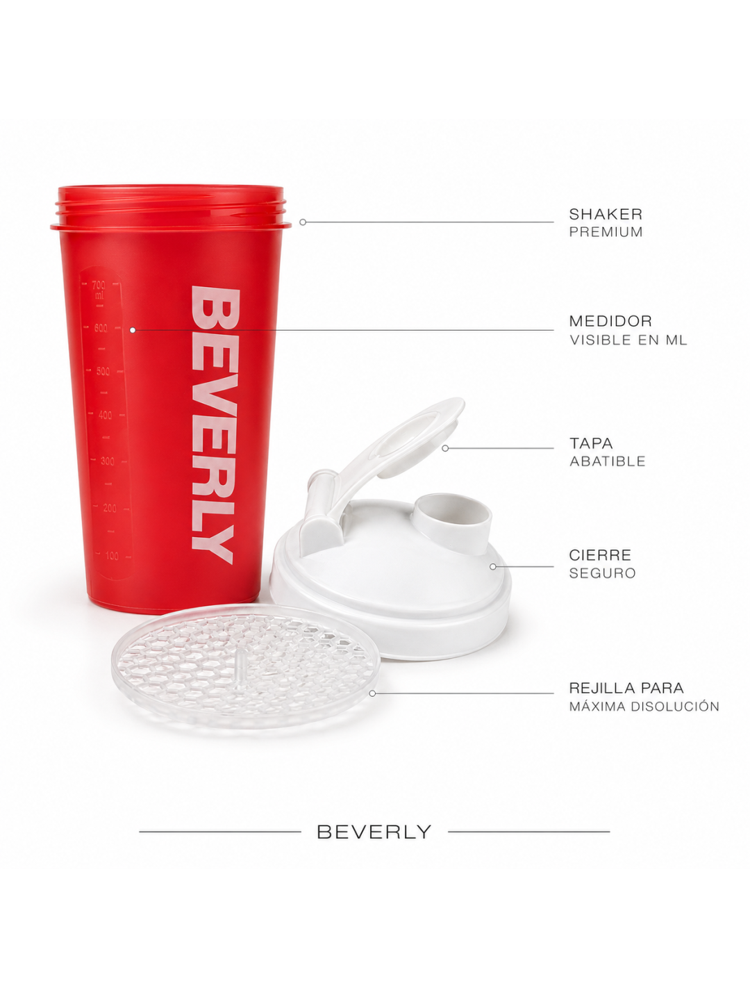 Mezclador de Proteína Beverly – 700 ml