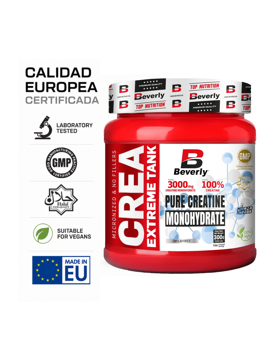 Creatina Monohidrato - 300 g - 100 servicios - Neutro
