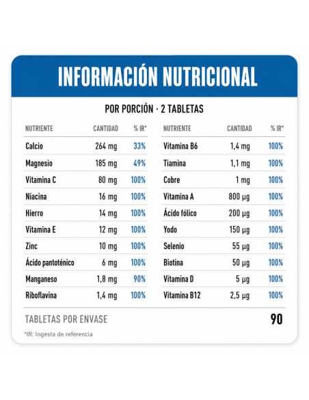 100% Vit&Min - 90 tabletas