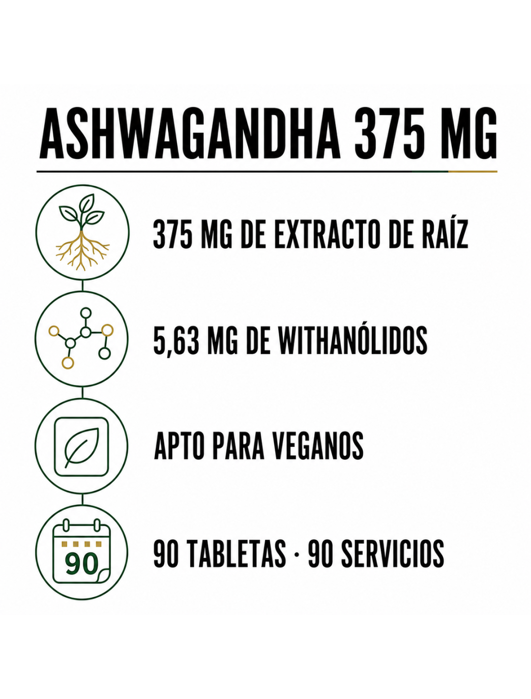 Ashwagandha - 90 tabletas