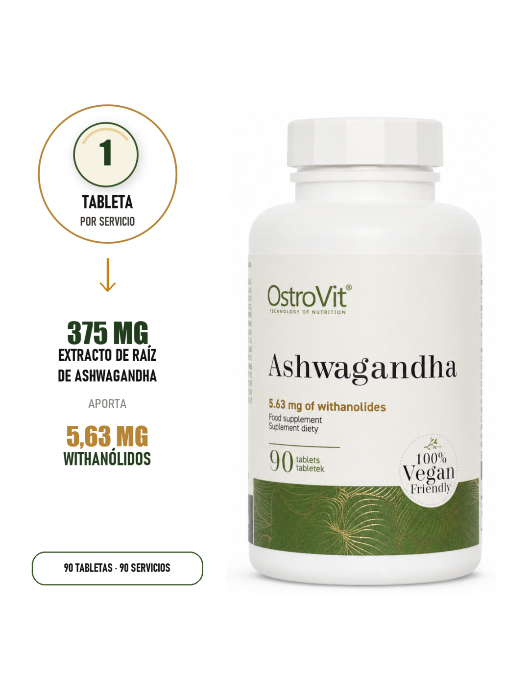 Ashwagandha - 90 tabletas